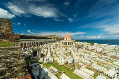 Graveyard at Castio San Felipe del Morro, El Morro,.